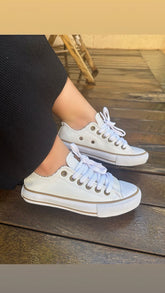 ALL STAR BRANCO COURO